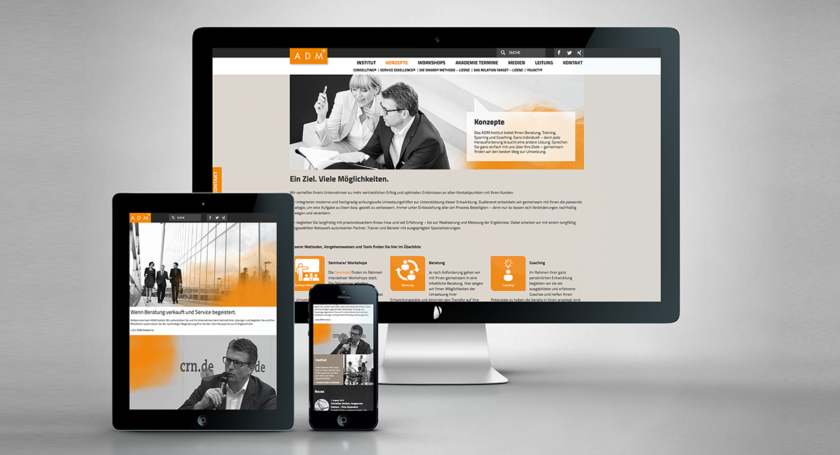 Adm Webseite Ansichten