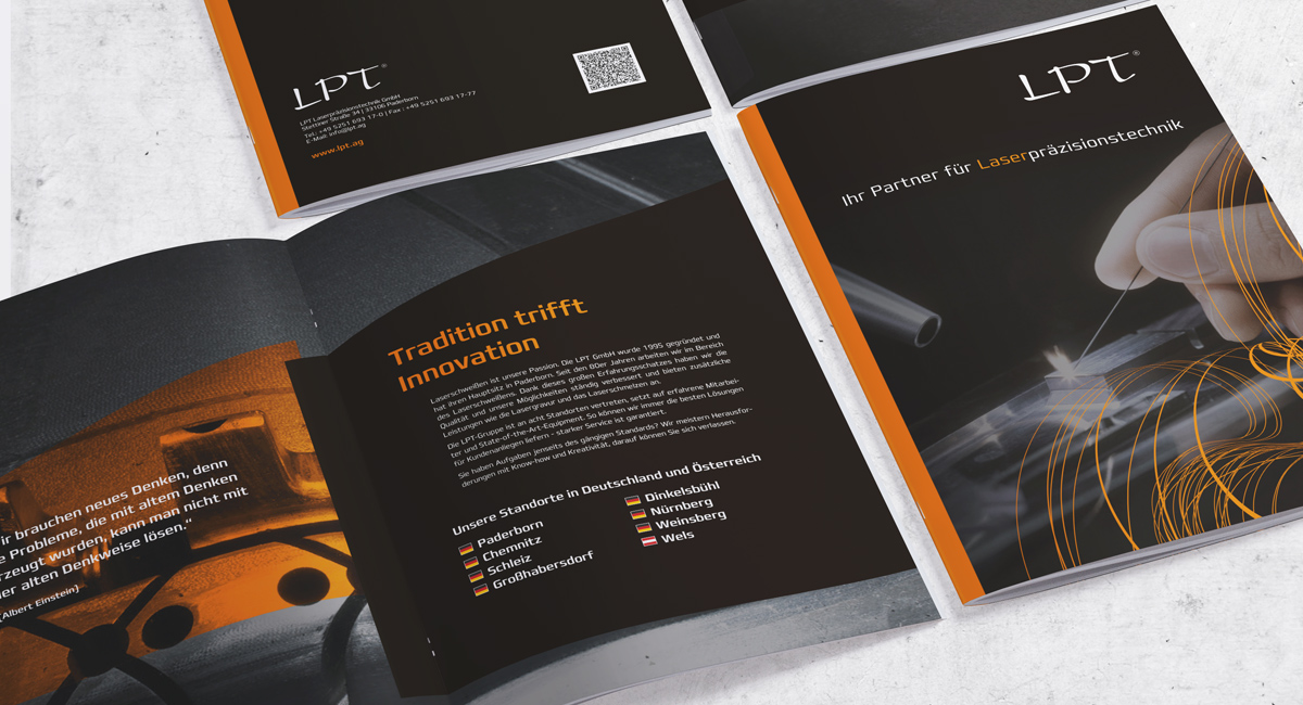 Imagebroschüre für die Firma LPT - Laserpräsizionstechnik