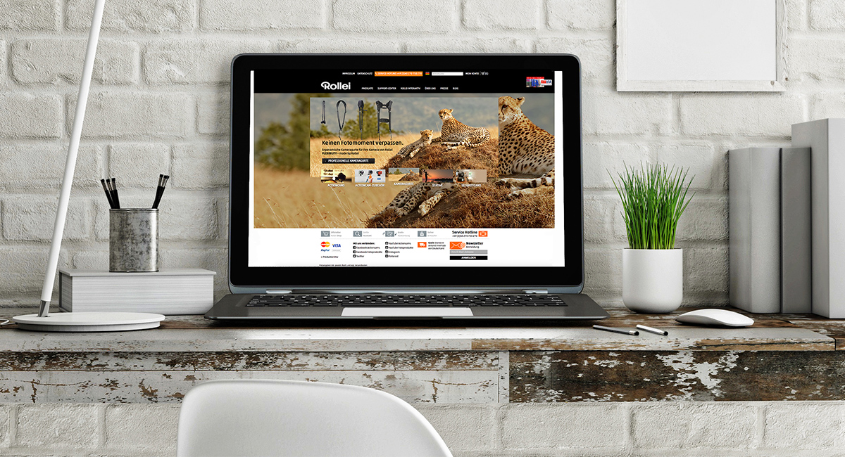 Website auf iPad - Rollei