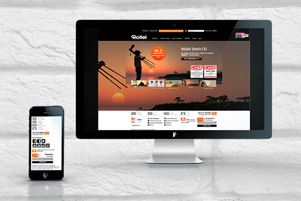 Website auf Mac und iPhone - Rollei