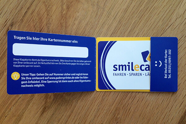 Verpackung - smilecard Padersprinter