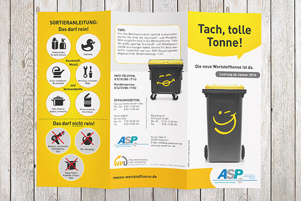 Flyer - Wertstofftonne in Paderborn