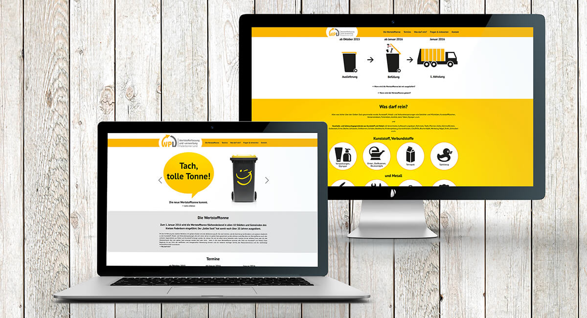 Website - Wertstofftonne in Paderborn