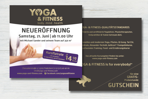 Flyerdesign – Yoga & Fitness