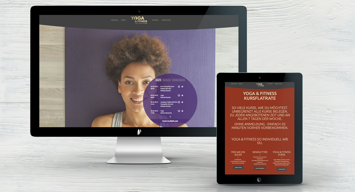 Webdesign – Yoga & Fitness